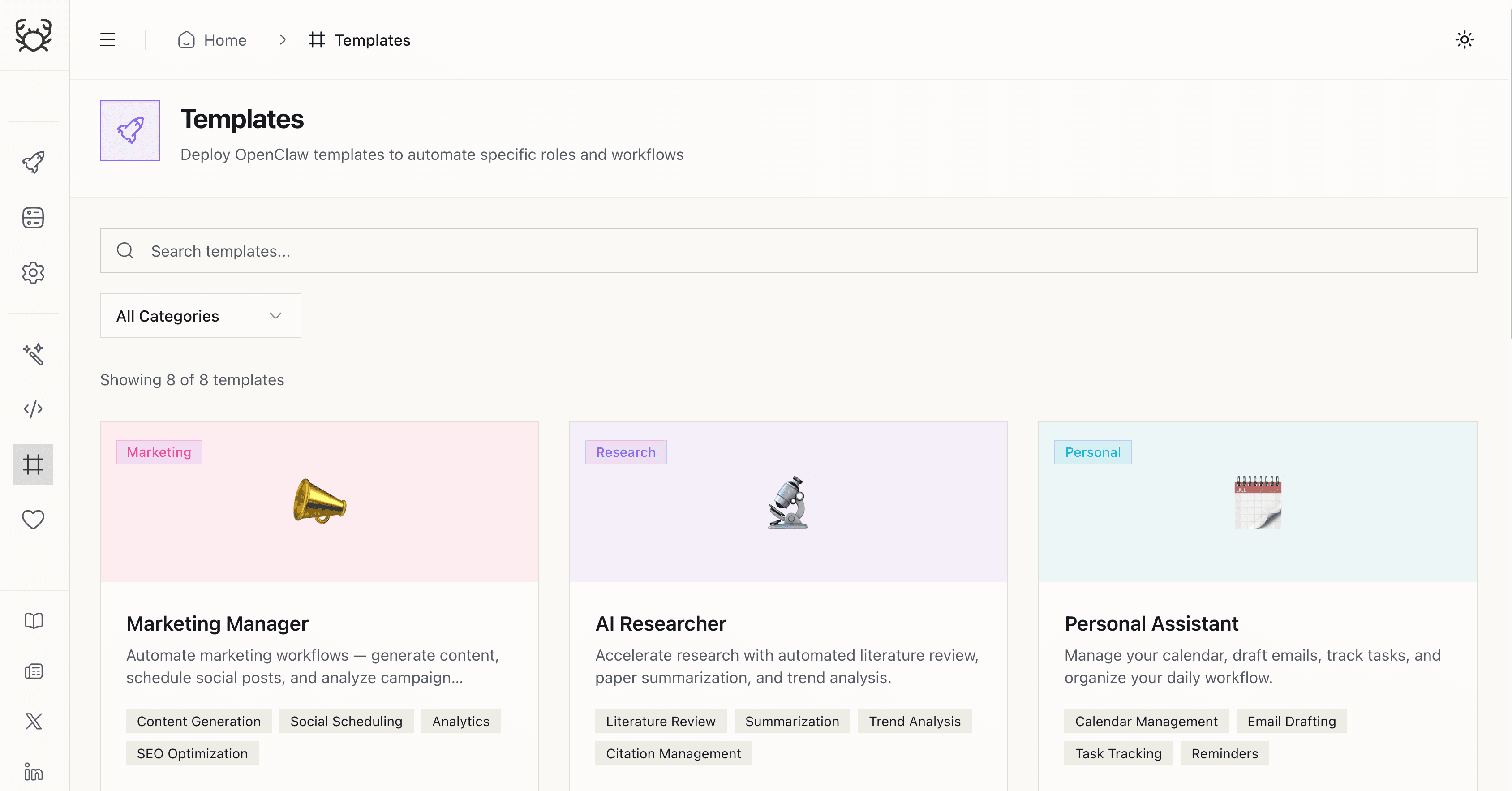 OpenClaw Dashboard Preview
